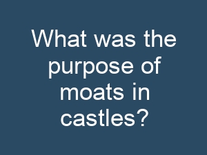 What was the purpose of moats in castles?